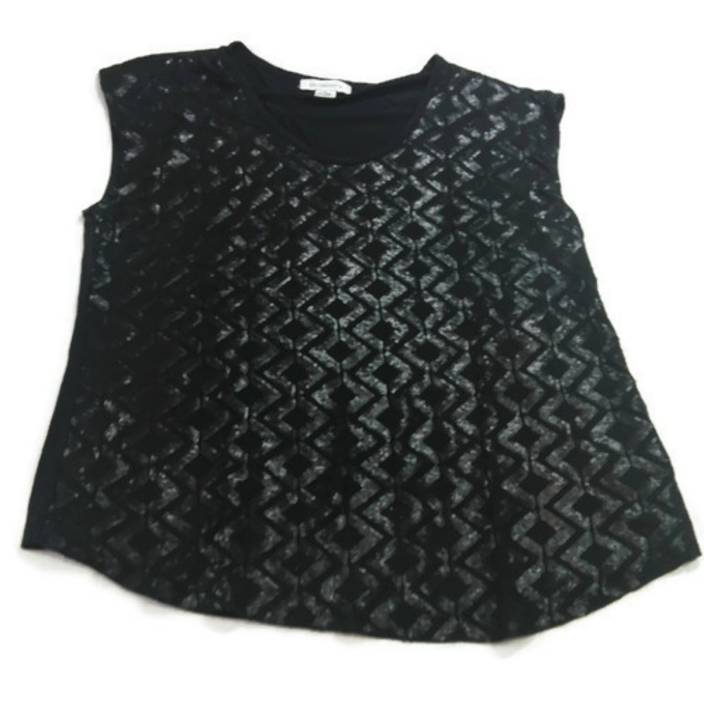 Liz Claiborne  Shiny Squares  Top J0115